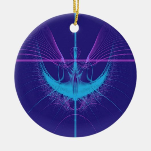 Blue Angel-kerstversiering Keramisch Ornament (Voorkant)