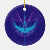 Blue Angel-kerstversiering Keramisch Ornament (Achterkant)