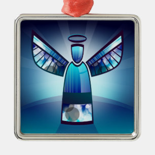 Blue Angel Metalen Ornament