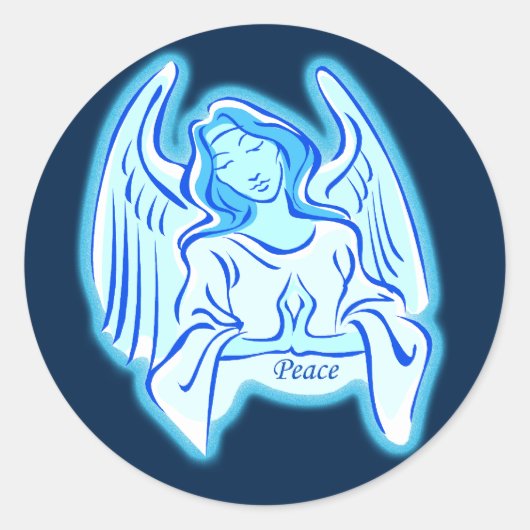 Blue Angel of Peace Stickers (Voorkant)