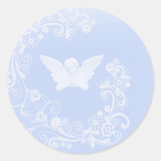 Blue Angel Ronde Sticker (Voorkant)