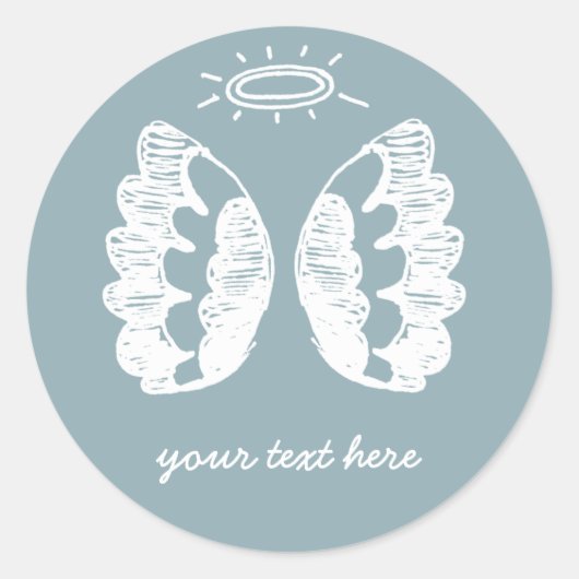 Blue Angel Ronde Sticker (Voorkant)