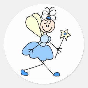Blue Angel Stick Figuur Sticker