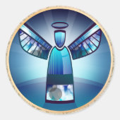 Blue Angel, vakantiegericht Ronde Sticker (Voorkant)