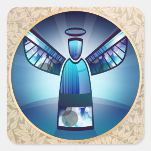 Blue Angel, vakantiegericht Vierkante Sticker