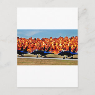 Blue Angel Wall of Fire Briefkaart