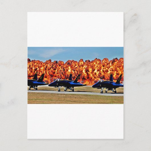 Blue Angel Wall of Fire Briefkaart (Voorkant)