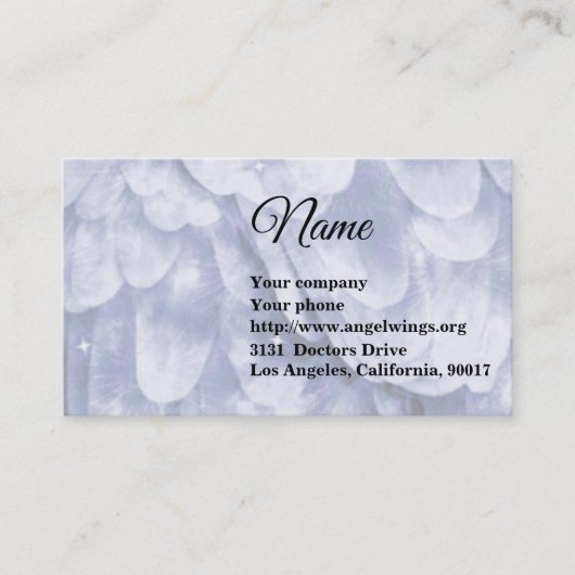 Blue Angel Wing Visitekaartje (Voorkant)