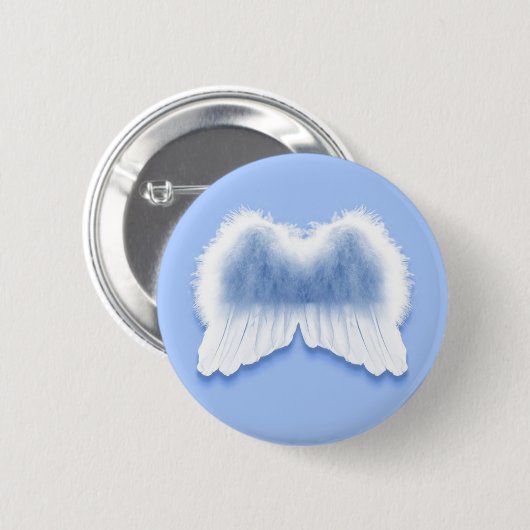 Blue Angel Wings 2¼ Inch Round Button (Voorkant /achterkant)