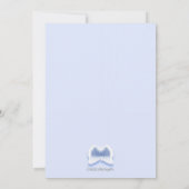 Blue Angel Wings Baby shower Card Kaart (Achterkant)
