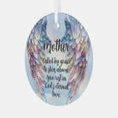 Blue Angel Wings Memorial Design Glas Ornament (Voorkant links)