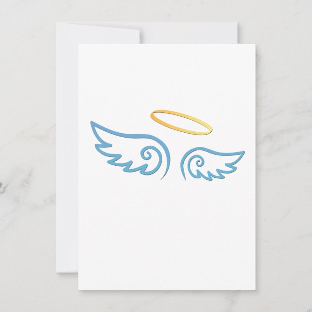 Blue Angel Wings met Halo (Voorkant)