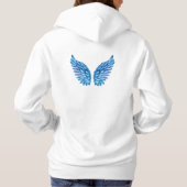 Blue Angel Wings-ontwerp Hoodie (Achterkant)