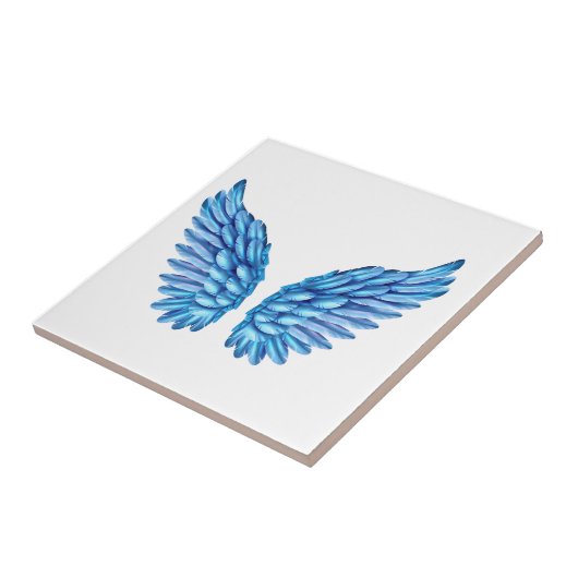 Blue Angel Wings Tegeltje (Zijkant)