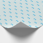 Blue Angel Wings Wrapping Paper Cadeaupapier (Hoek)