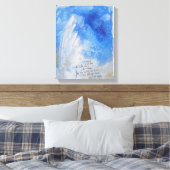 Blue Angel wings, zacht cadeau waterverf Canvas (Insitu (Slaapkamer))