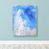 Blue Angel wings, zacht cadeau waterverf Canvas (Insitu (Houten vloer))
