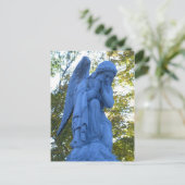 Blue Angel Zink Statue briefkaart (Staand voorkant)