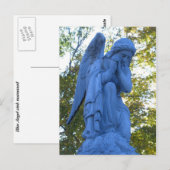 Blue Angel Zink Statue briefkaart (Voorkant / Achterkant)