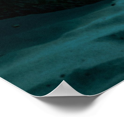 Blue Angelfish Onderwater Aquarium Fish Tank Lover Poster (Hoek)