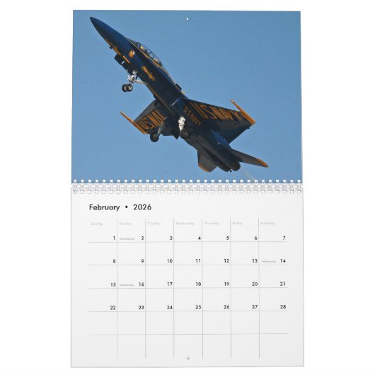 BLUE ANGELS CALENDAR KALENDER (Feb 2026)
