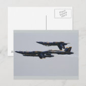 Blue Angels die over Pensacola Beach vliegt, Flori Briefkaart (Voorkant / Achterkant)