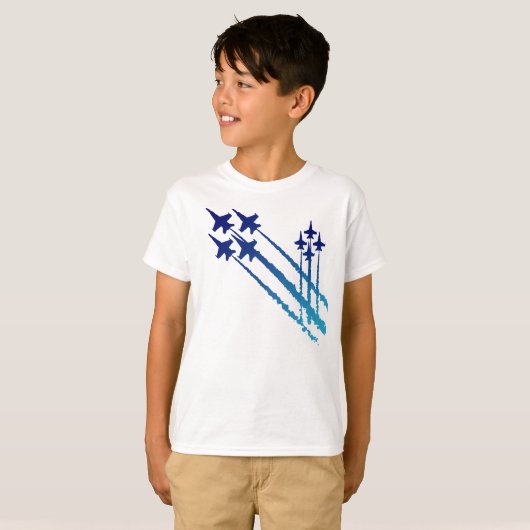Blue Angels Double Diamonds Kinder T-shirt (Voorkant volledig)