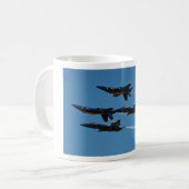 Blue Angels Four Ship Formation Coffee Mok (Voorkant links)