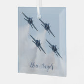 Blue Angels Glass Ornament (Voorkant links)