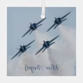 Blue Angels Glass Ornament (Achterkant)