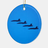 Blue Angels Jet Keramisch Ornament (Links)