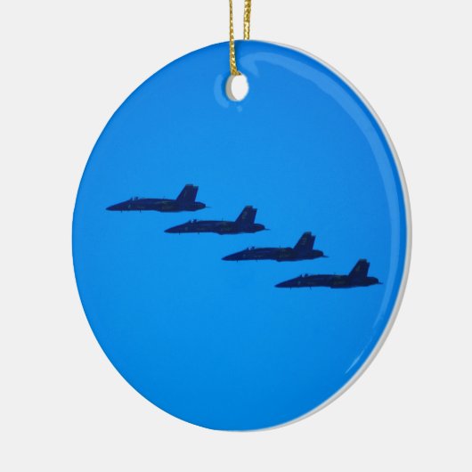 Blue Angels Jet Keramisch Ornament (Links)