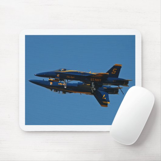 Blue Angels Mirror Afbeelding Formation Mousepad Muismat (Met muis)