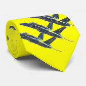 BLUE ANGELS OP GEEL STROPDAS (Opgerold)