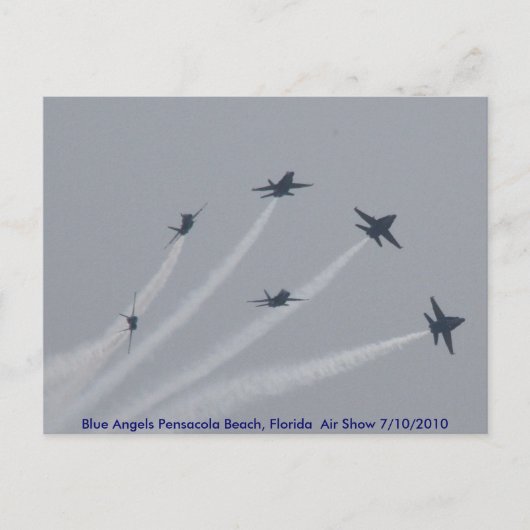 BLUE ANGELS Pensacola Beach, Florida Air Show Briefkaart (Voorkant)