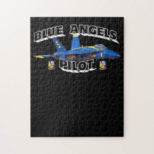 Blue Angels Pilot Childs Blue Angels Pilot Gift Legpuzzel (Verticaal)