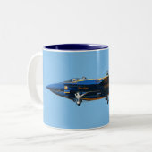 Blue Angels Solo's - The Fortus Tweekleurige Koffiemok (Voorkant links)