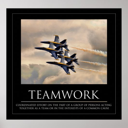 Blue Angels Teamwork Poster (Voorkant)