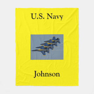 Blue Angels vliegend in formatie US Fleece Blanket