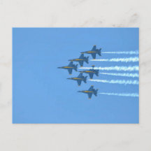 Blue Angels Zes Jet Diagonale Vorming met Rook