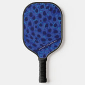 Blue Animal Leopard Print Designer op maat Pickleball Paddle (Voorkant)