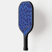 Blue Animal Leopard Print Designer op maat Pickleball Paddle (Links)