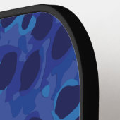 Blue Animal Leopard Print Designer op maat Pickleball Paddle (Links Detail)