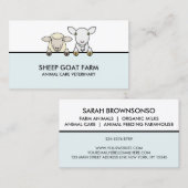 Blue Animal Veterinary Sheep Goat Farmhouse Visitekaartje (Voorkant / Achterkant)