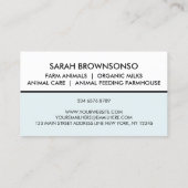 Blue Animal Veterinary Sheep Goat Farmhouse Visitekaartje (Achterkant)