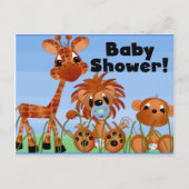 Blue Animals Baby shower Kaarten en Briefkaarten (Voorkant)