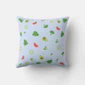 Blue Animals & Vegetables Kinder Sierkussen (Achterkant)