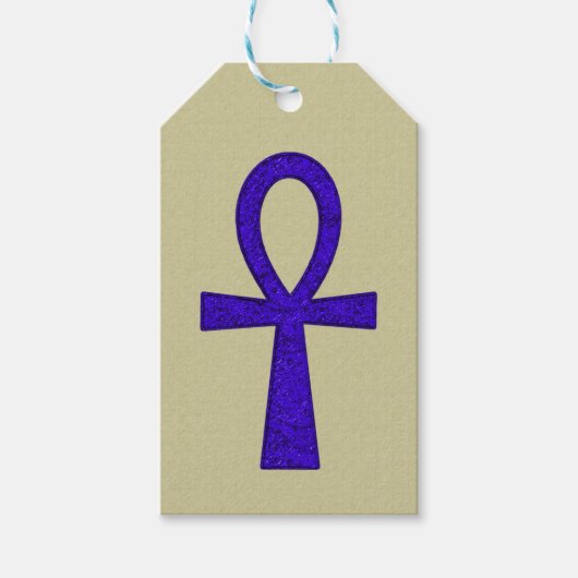 Blue Ankh Gift Label Cadeaulabel (Voorkant)