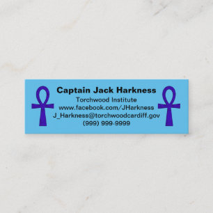 Blue Ankh Profile Card Mini Visitekaartje