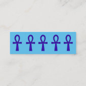 Blue Ankh Profile Card Mini Visitekaartje (Achterkant)